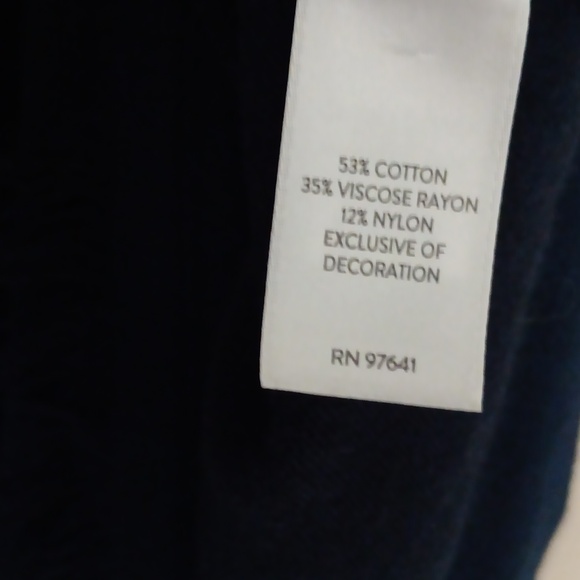 J.JillBlueFringe Tunic Sweater In Midnight - Picture 12 of 12